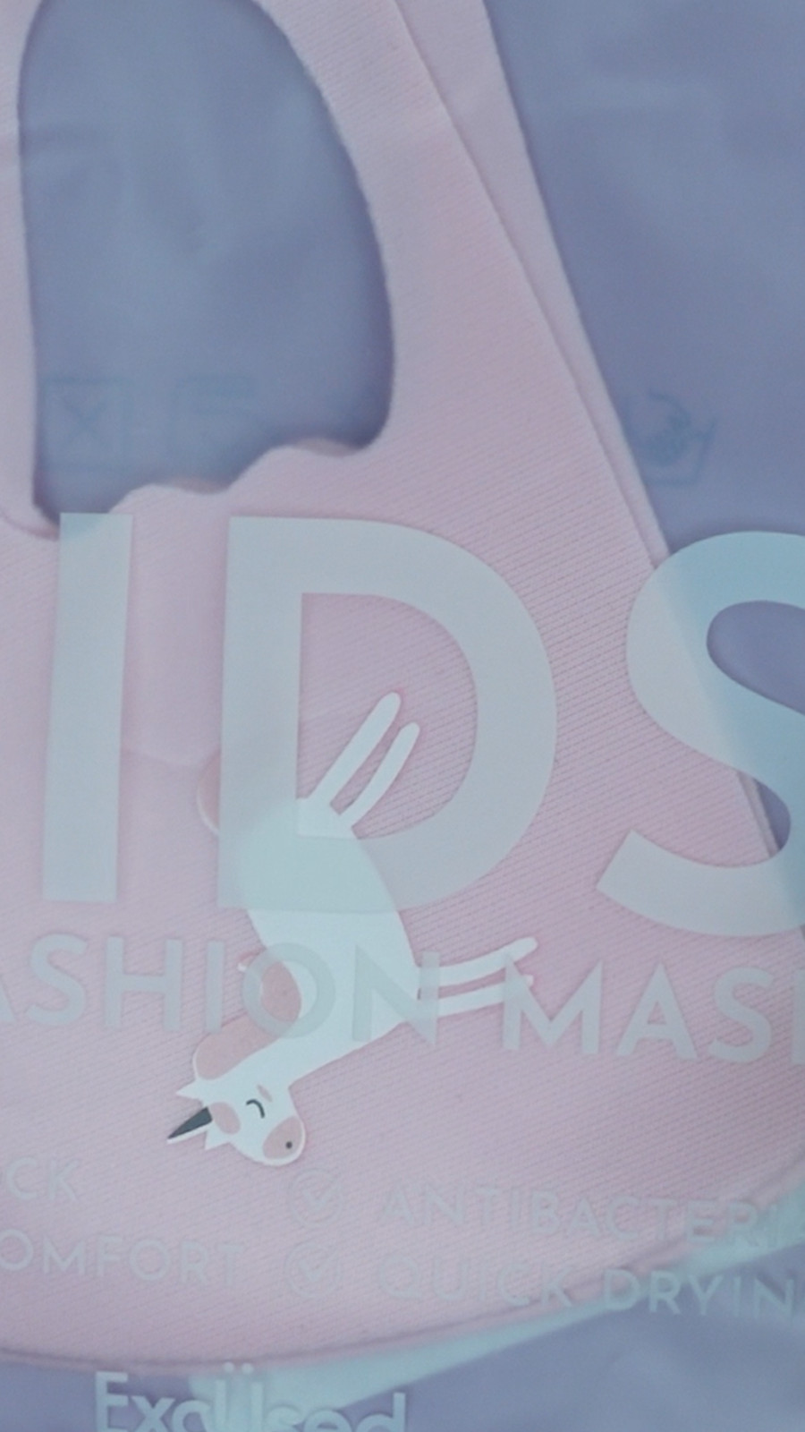 2 Excüsed Kids Mask – Lowest Price – Seal and Brand New – Unicorns and Pink