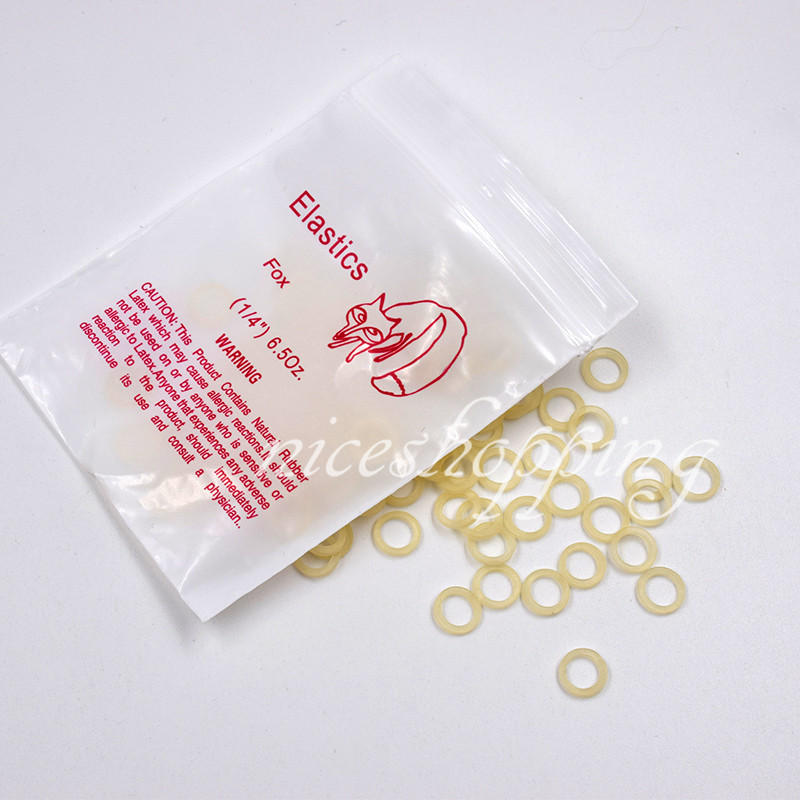 50 Packs Dental Orthodontic Elastic Rubber Bands 1/4” Fox 6.5 oz ZOO Fox