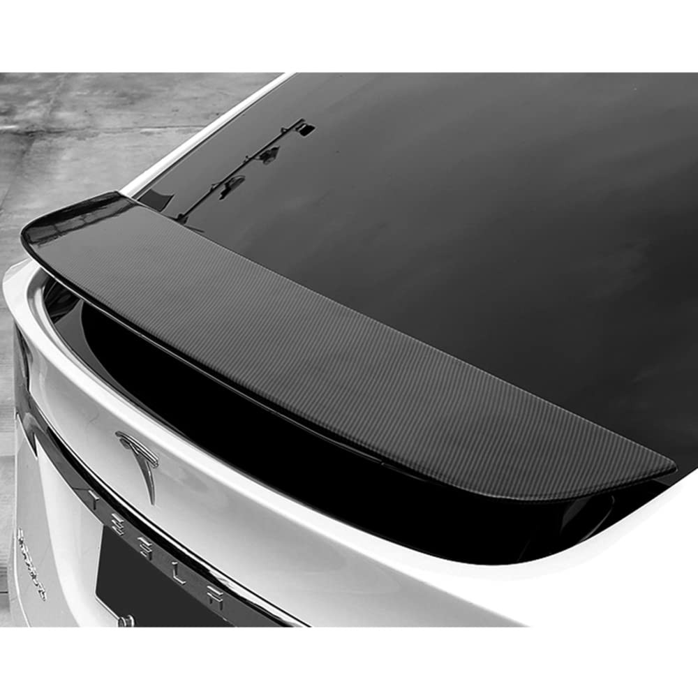 6PCS Front Lip & Rear Spoiler for Tesla Model X 2022-2025 Carbon Fiber ABS Black