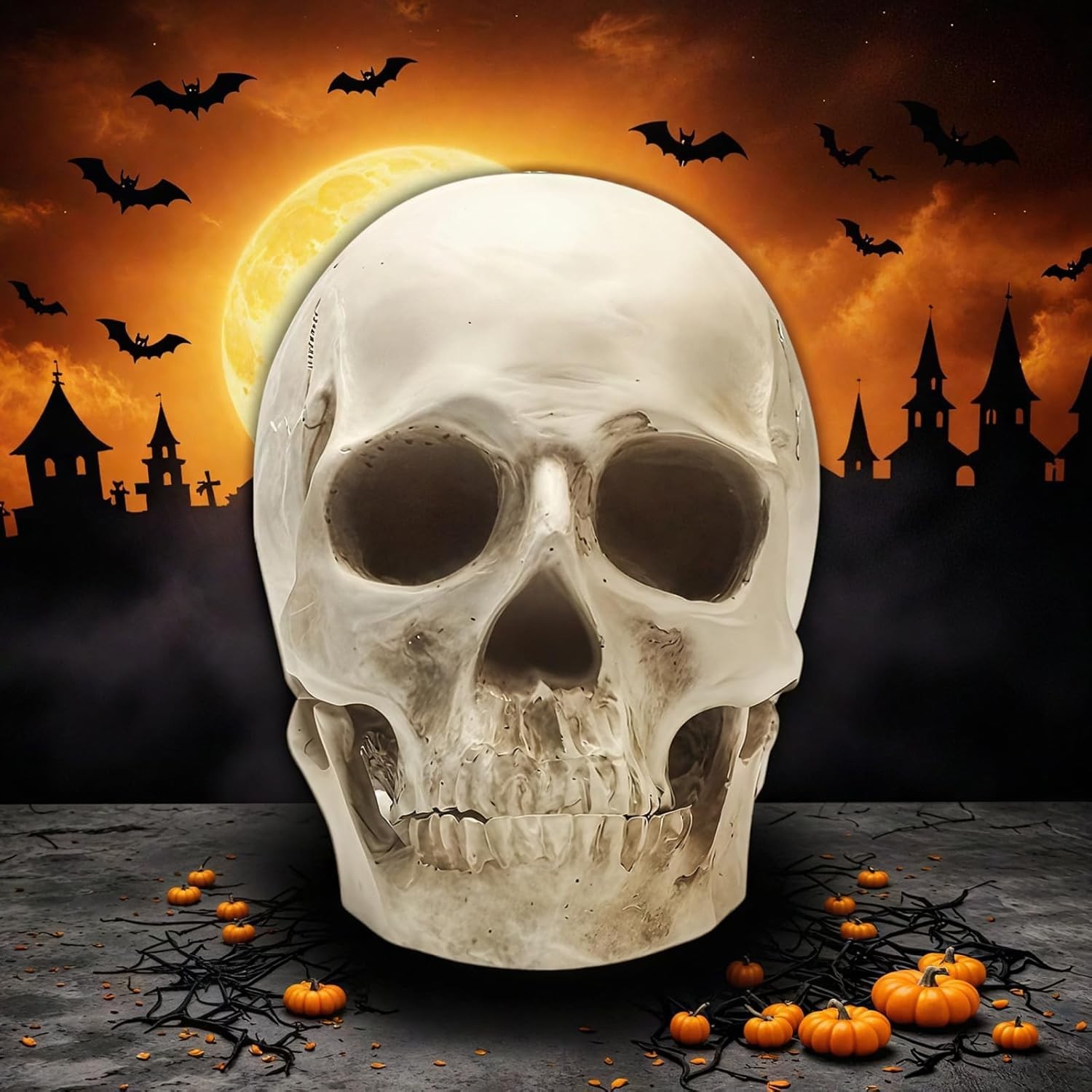 Lifesize 1:1 Human Skull Replica Resin Model Anatomical Medical Skeleton