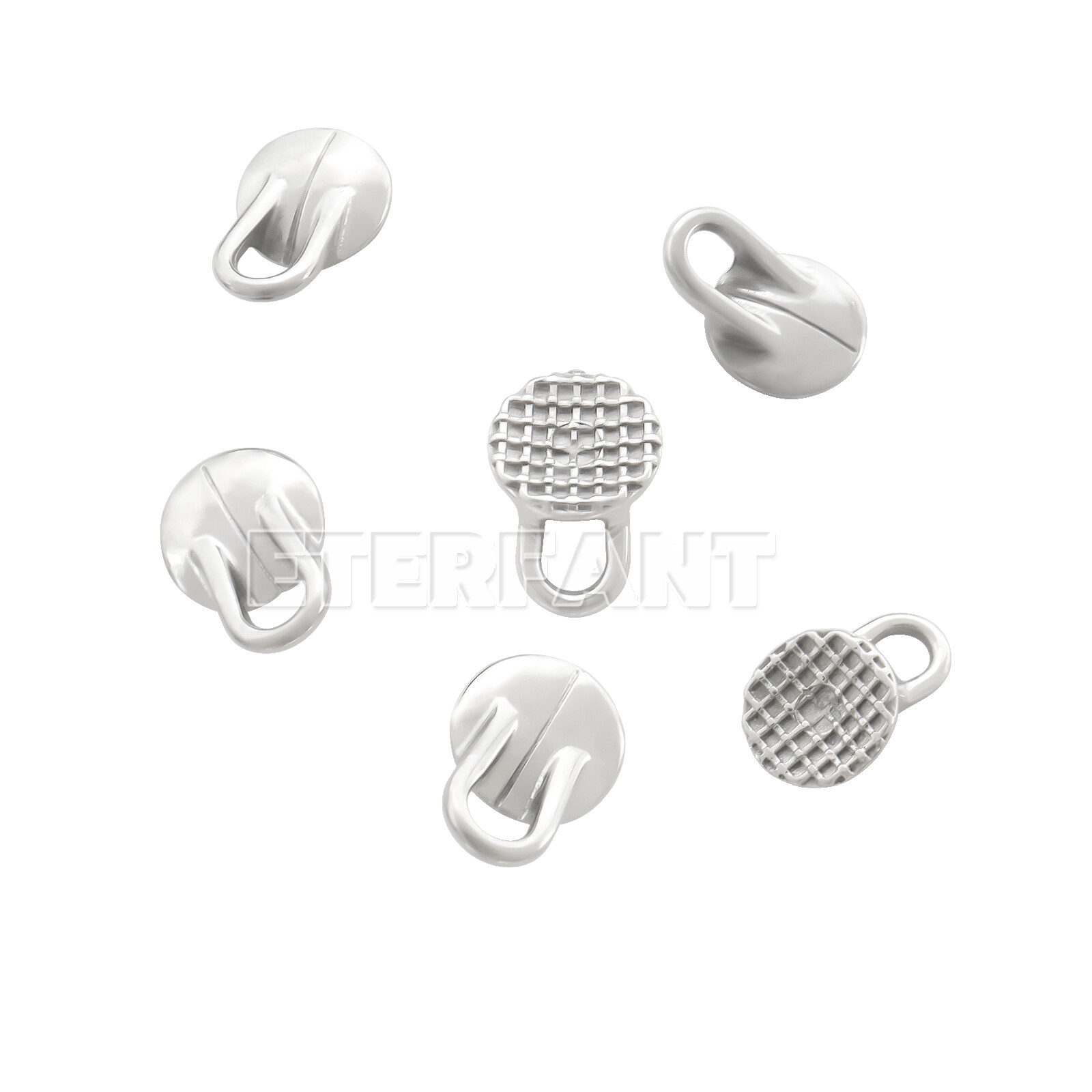 ETERFANT Dental Ortho Lingual Buttons Rectangular/Round Bondable Traction Hook