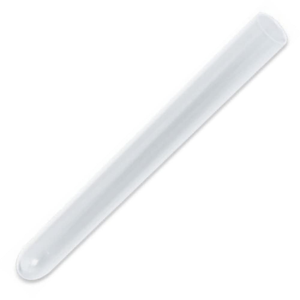 Natural 16x125mm Polypropylene Plastic Test Tube Set White Caps Rack 50 Pack