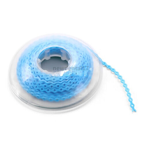 10PC Dental Orthodontic Elastic Rubber Power Chain Braces Bands Short/Long/Close