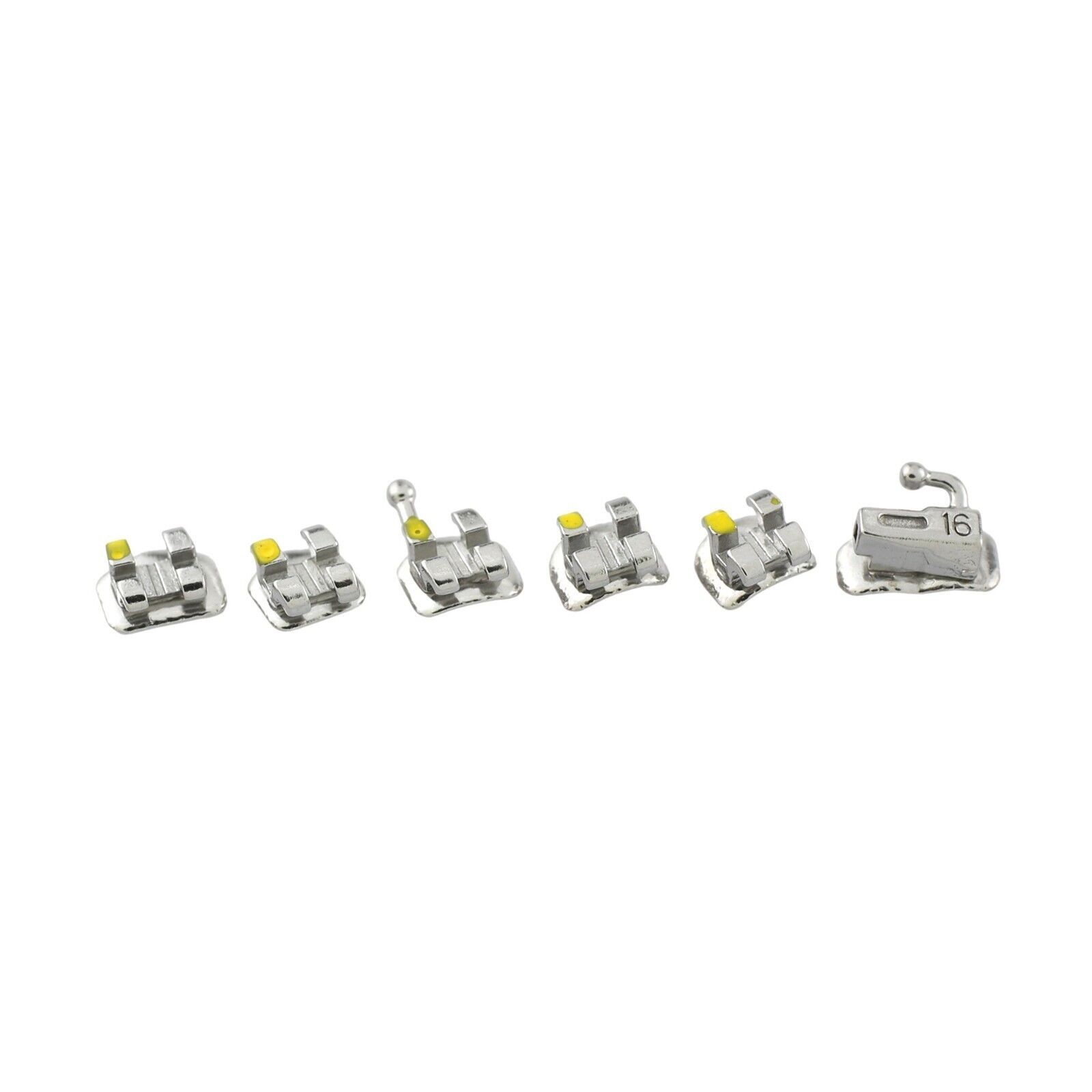Dental Mini Brackets Orthodontic Braces Metal Roth MBT 022 3 / 345 Hooks 6-6 MIM