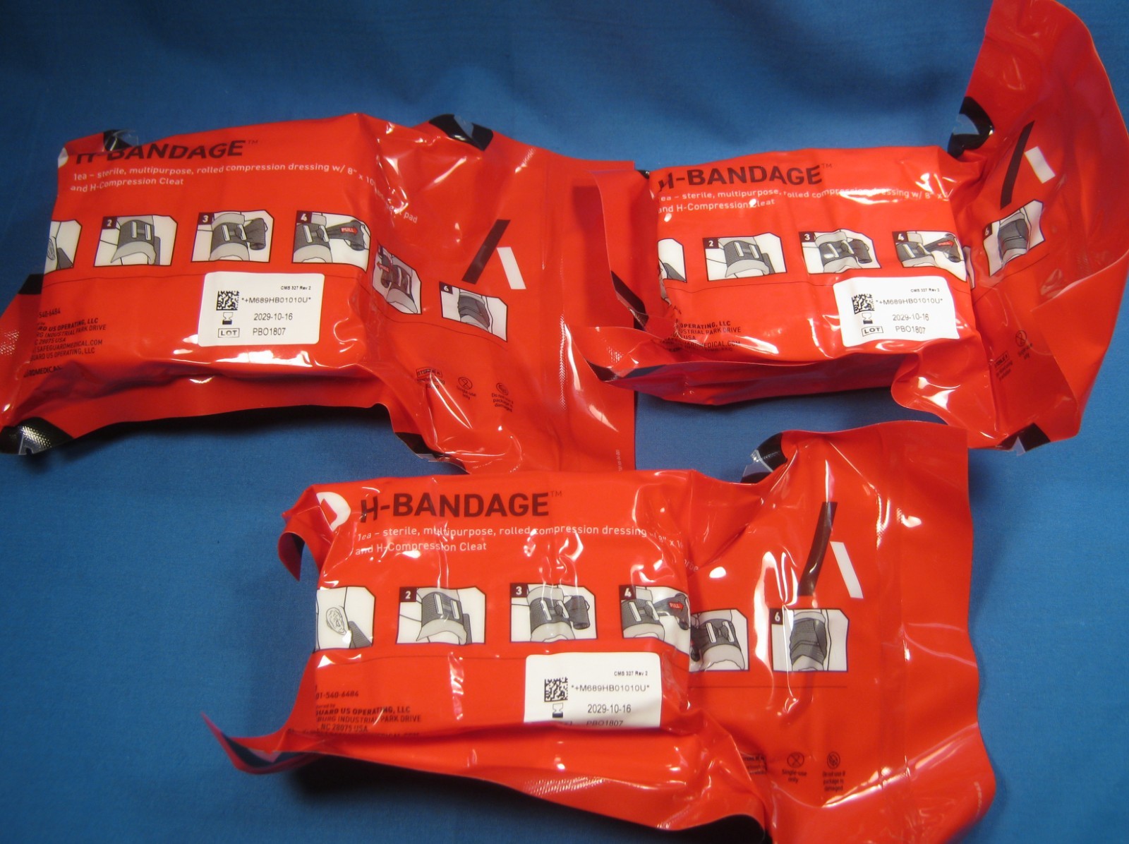 H&H H-BANDAGES 8X10″ BANDAGES X3 NEW OLD STOCK FREE SHIPPING