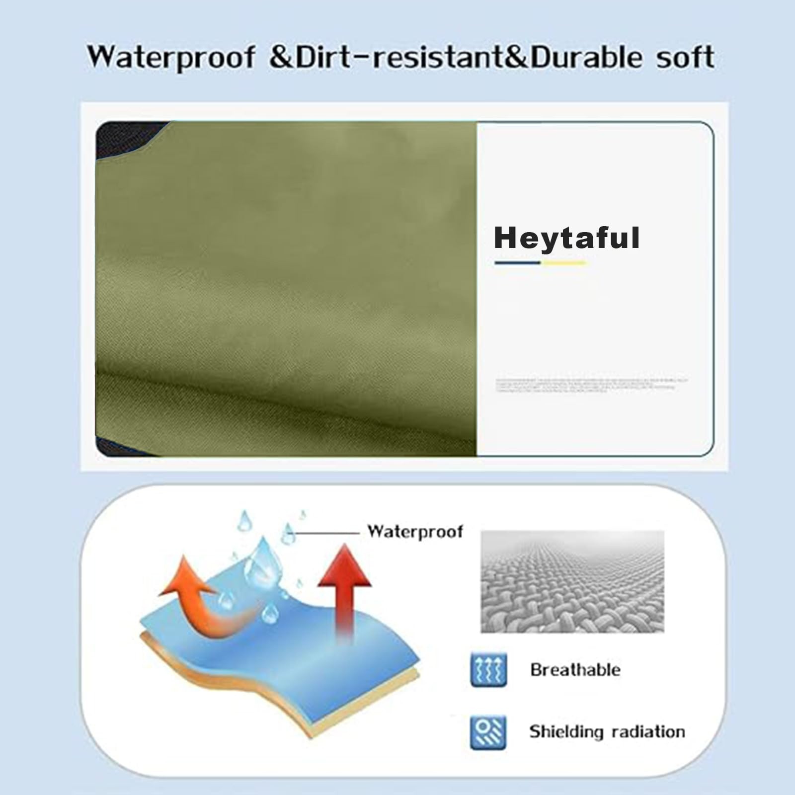 Heytaful 0.5mmpb X-Ray Half Lead Apron Shield with Thyroid Collar Army Green XL