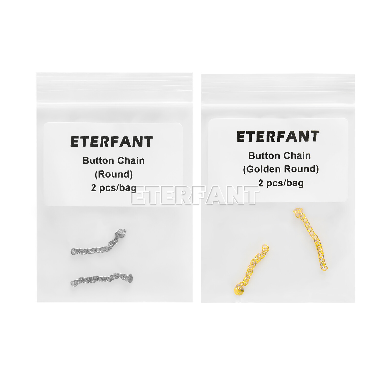 ETERFANT Dental Ortho Lingual Buttons Round/Rectangular/Button Chains Bondable