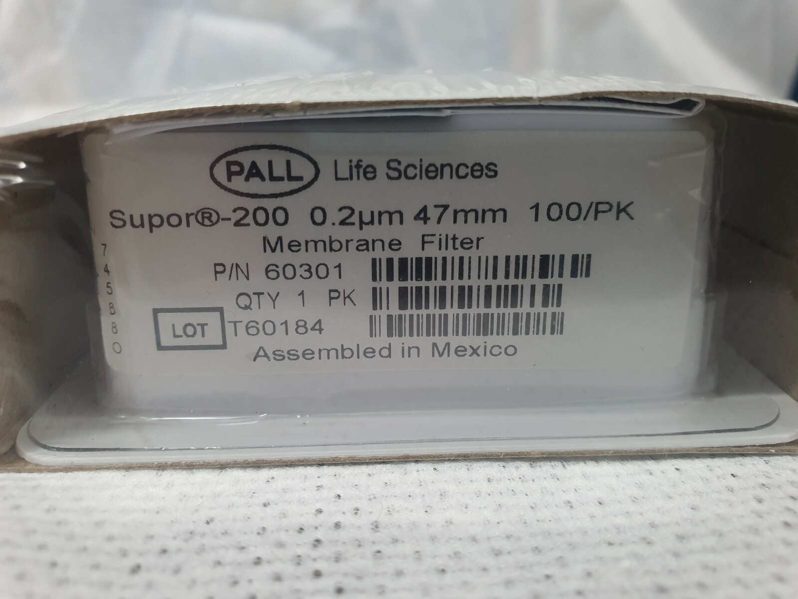 5BOX x (100/pkg) P/N 60301 PALL Supor® 200 MembraneDisc Filters 0.2 µm – 47 mm