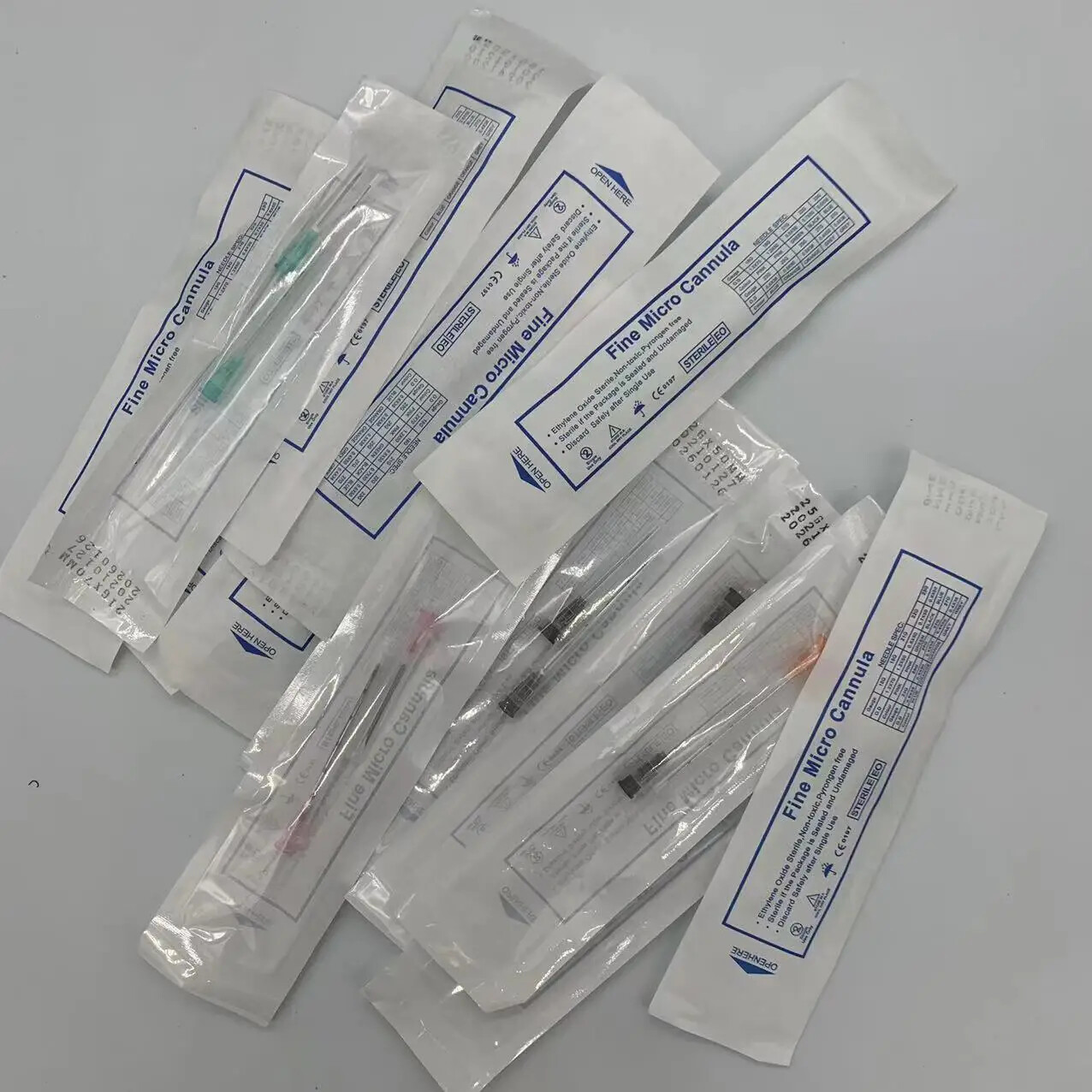 50pcs/Box Blunt-tip Cannula for filler injection acid facial slight blunt needle