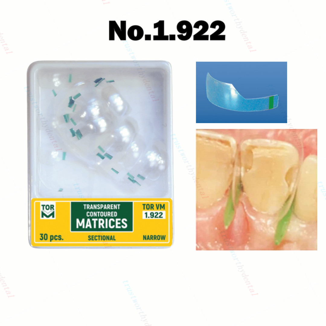 60pc Dental Clear Matrix Transparent Sectional TOR VM Matrices Polyester Matrice