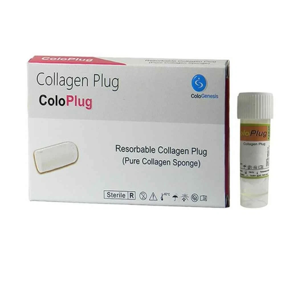 Pack of 10 Cologenesis Colo Plug Sterile Collagen Sponge 8x20mm (Fast Shipping)