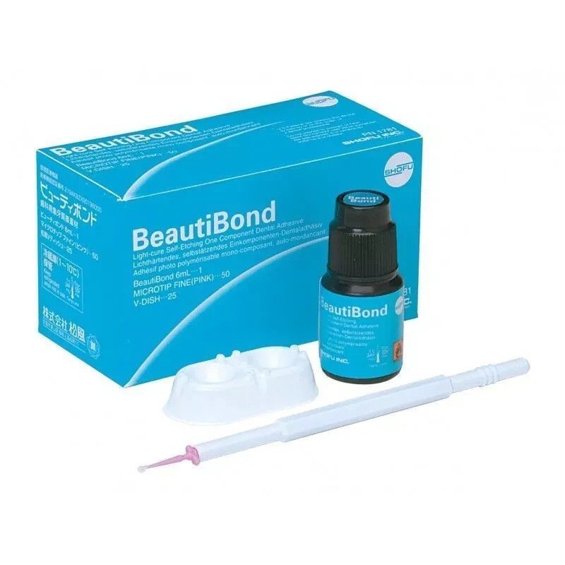 Dental Shofu BeautiBond 6ml Adhesive Bond, MICROTIP FINE 50, V-DISH 25 FREESHIP.