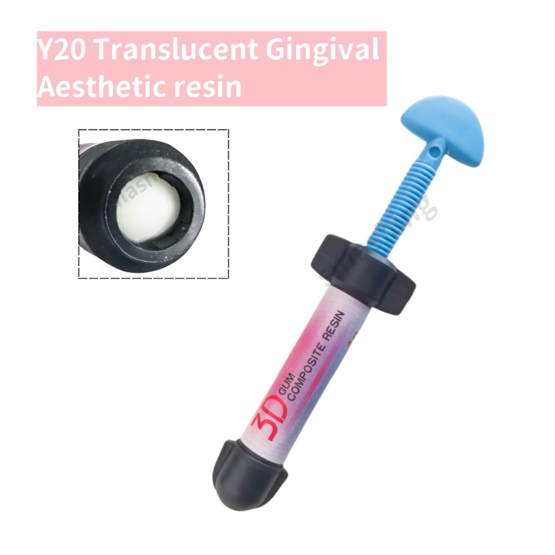 Dental Gingiva Aesthetic Resin Gum Pink Composite Resin 3D Syringe Adhesive Kit