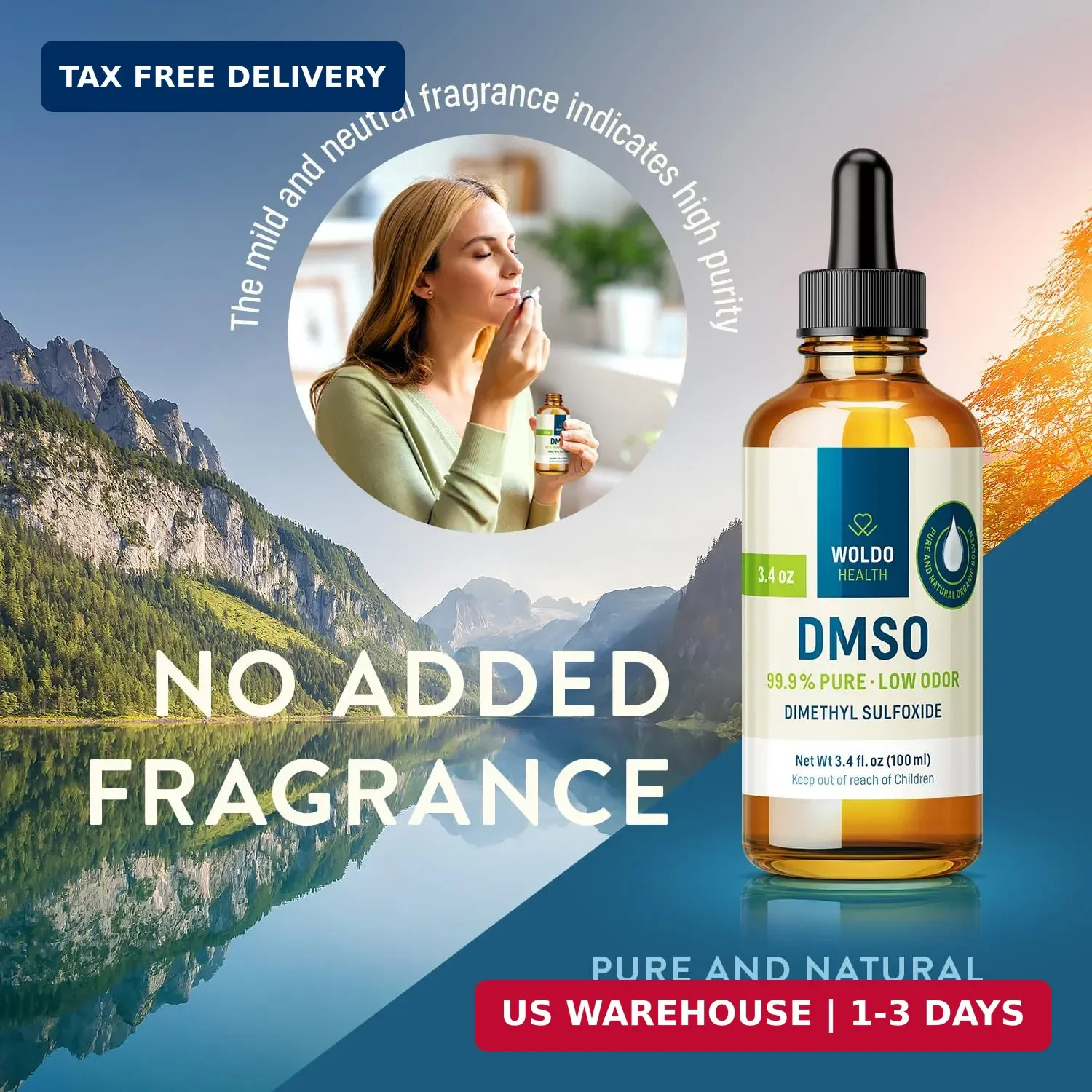 DMSO 99.9% Pharmaceutical Grade Liquid – 3.38 fl. oz | Pure Dimethyl Sulfoxide D