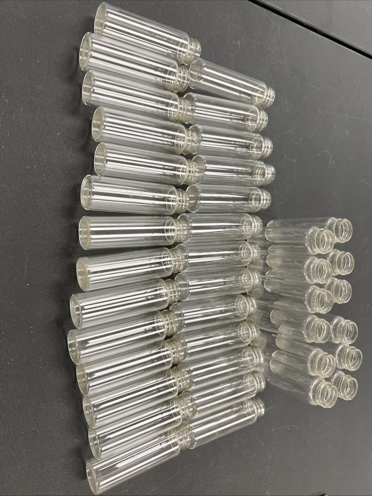 Small Glass Vials Lot 39, 2.5” Screw Top, No Caps Crafts Beading Organizing