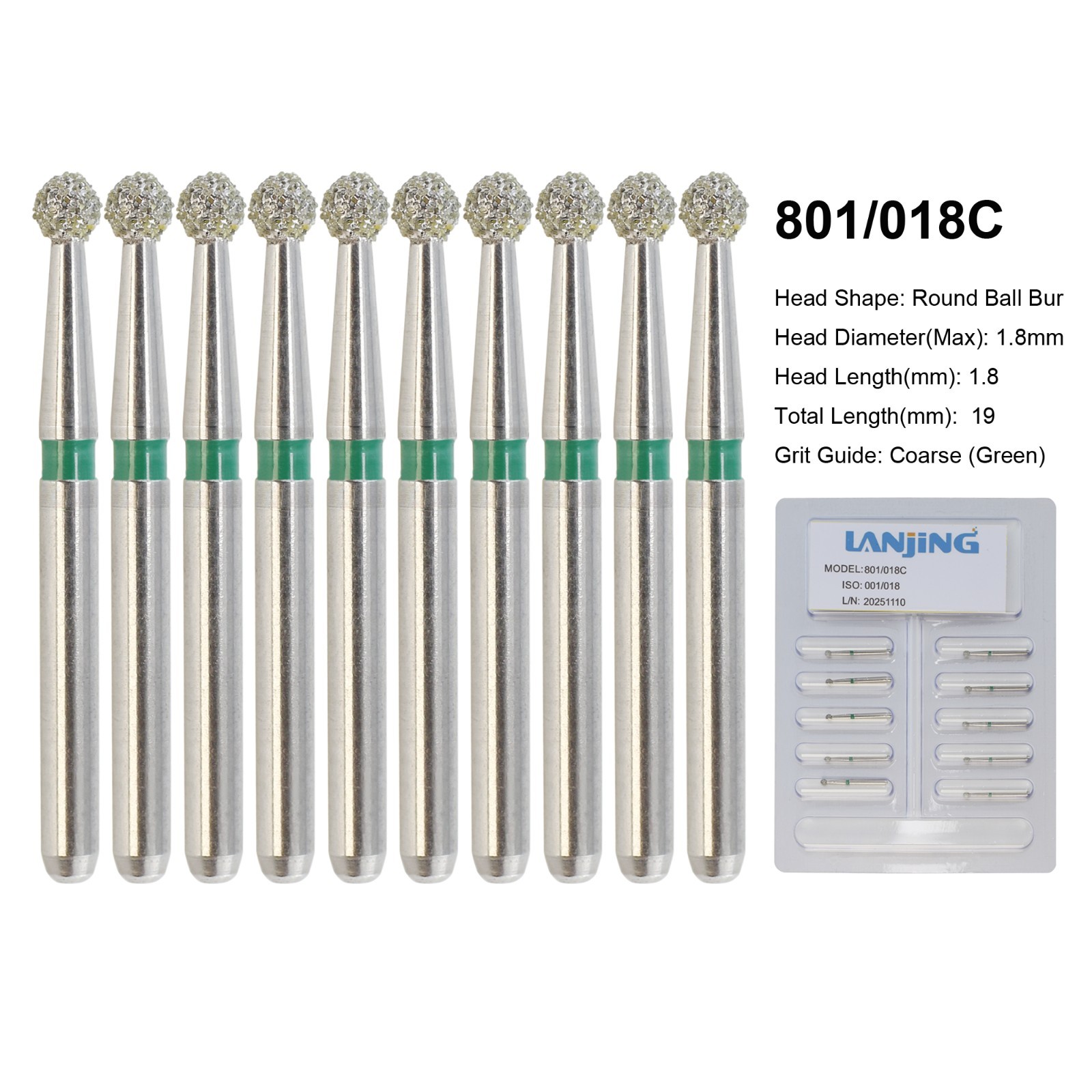 Dental Round Diamond Bur FG Pear Round End Taper Football Egg Barrel High Speed