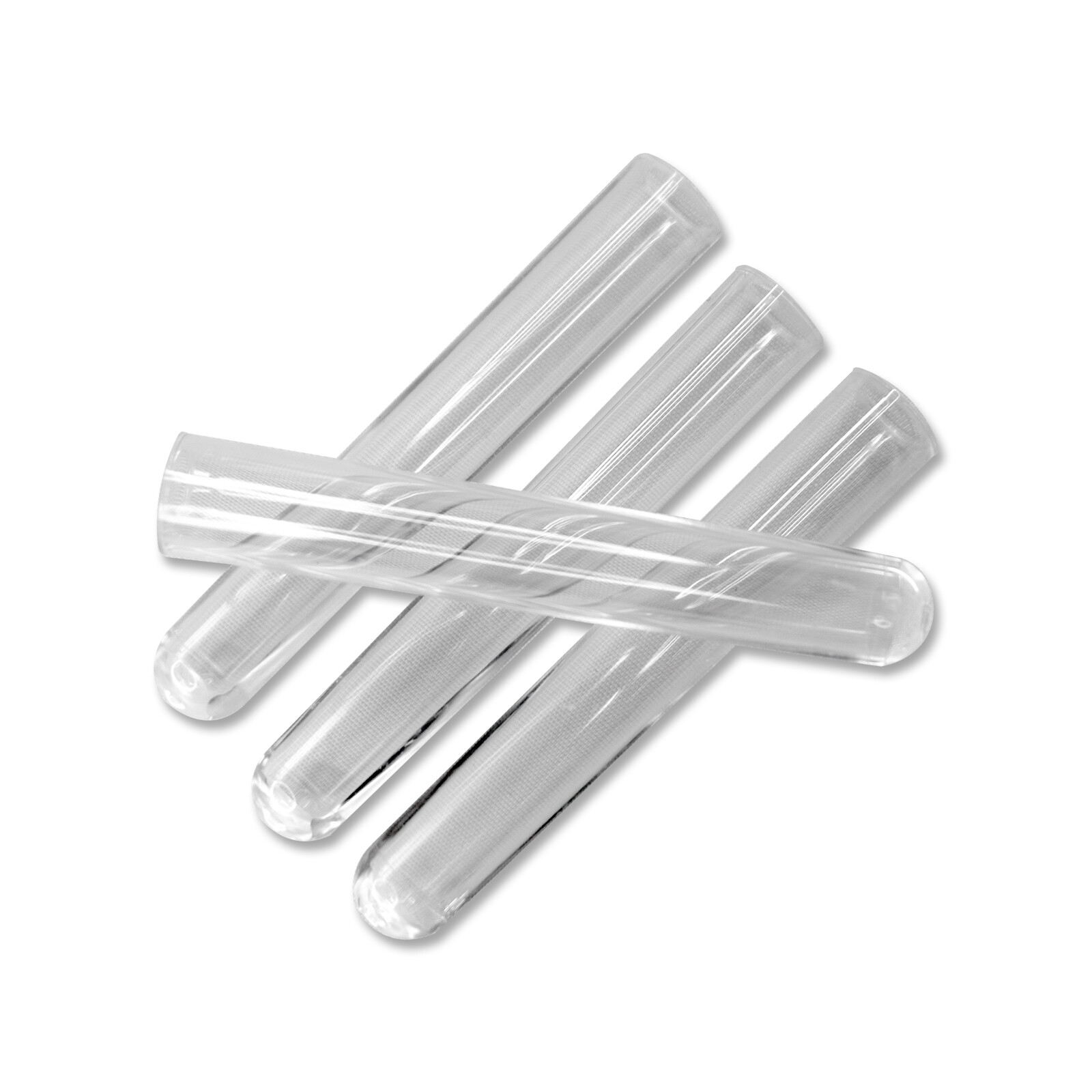 CLEAR POLYSTYRENE TEST TUBES: 16X100MM, RIMLESS, EXP 09/2028