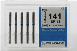 Dental Diamond Burs, Standard Grit Multi-Use, 5 Pcs/Pk [141SR-13]