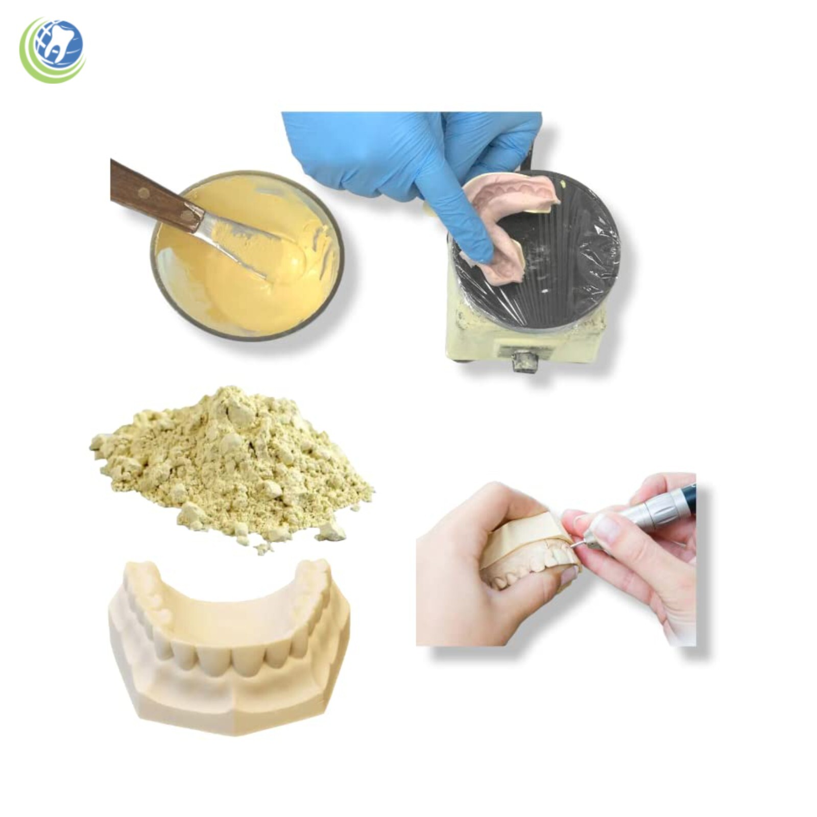 DENTAL LAB BUFF STONE GYPSUM TYPE III YELLOW ALL PURPOSE COMPOUND 1 Lb. (454 g)