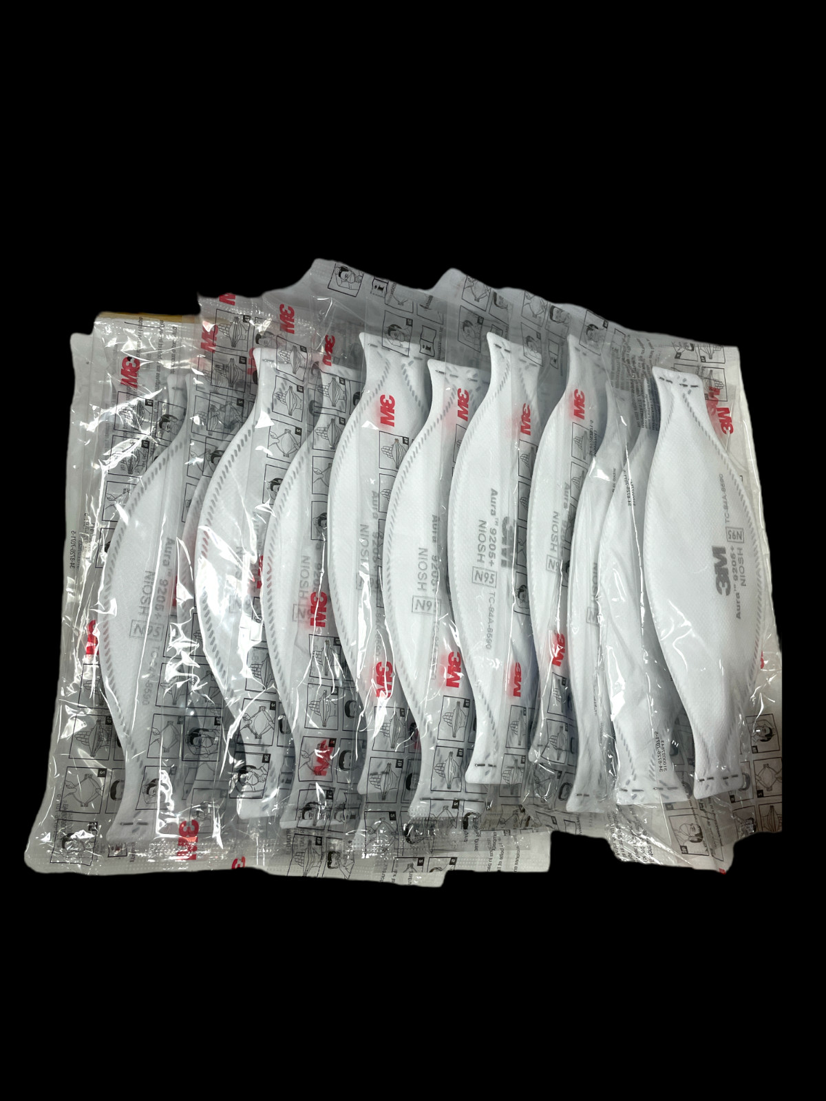 3M Aura Paticulate Respirator 9205+ Niosh N95 Face Masks -Lot Of 20-As Pictured