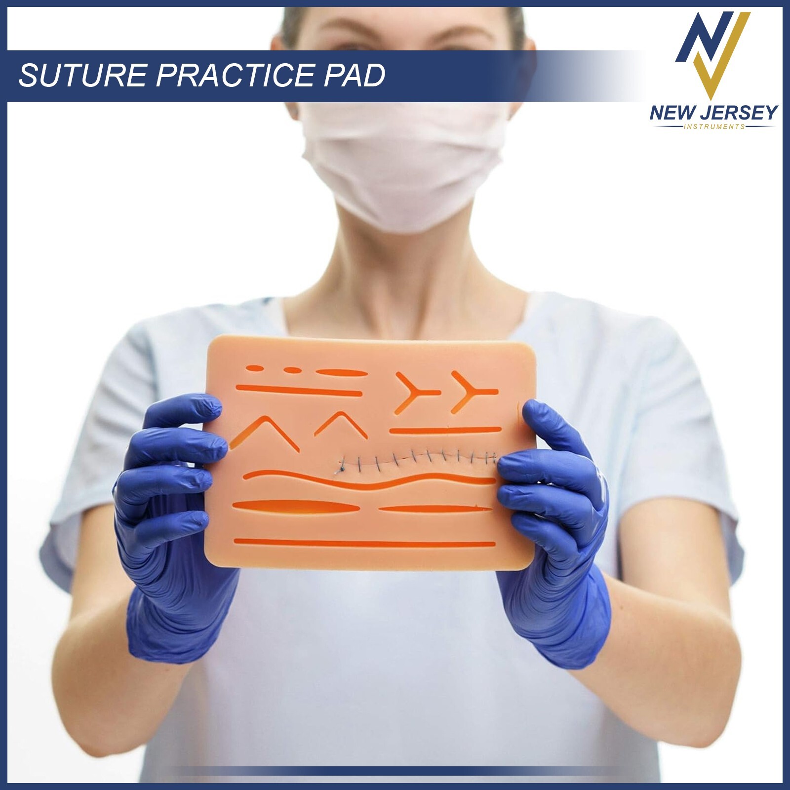New Medical Skin Suture Practice Silicone Pad Wound Simulated For Training Kit