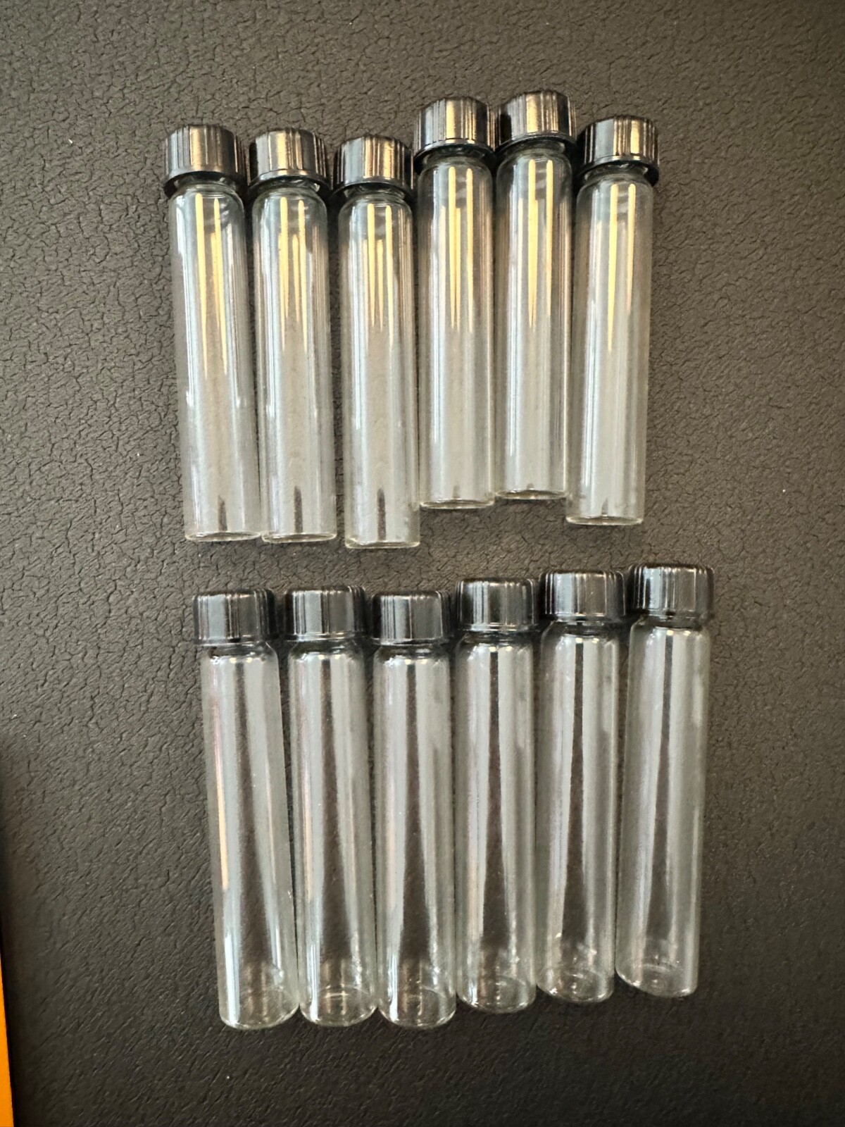 12 Glass Vials, 2 Dram Free Shipping