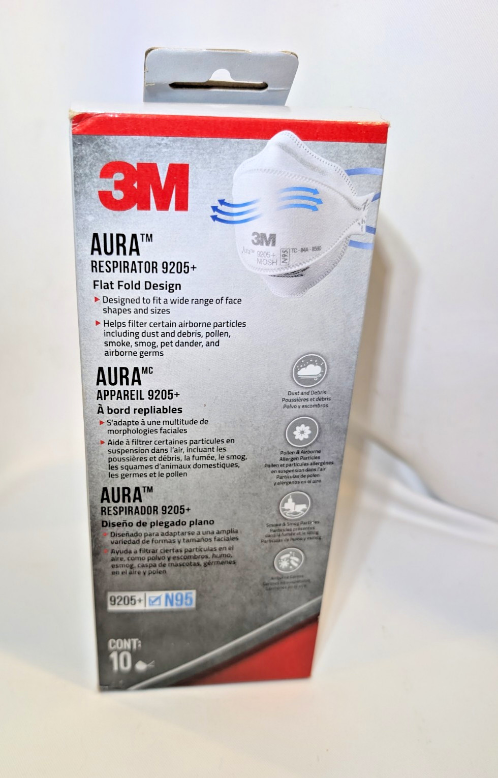 Disposable 3M Aura 9205+ 10 pack N95 Mask NEW