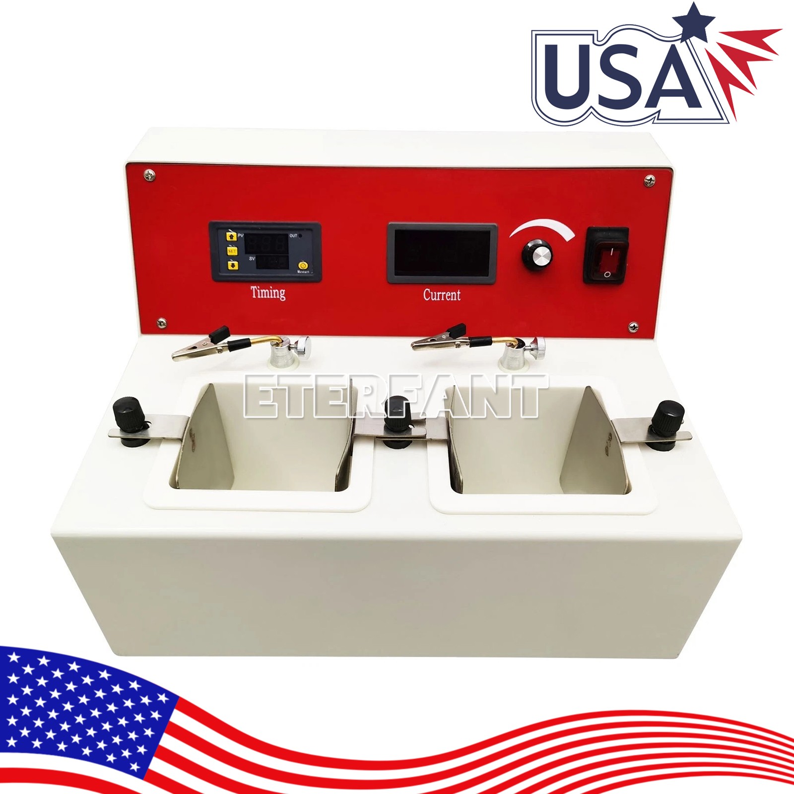 ETERFANT Dental Lab Electrolytic Polishing Machine with Two Electrolytic Cells