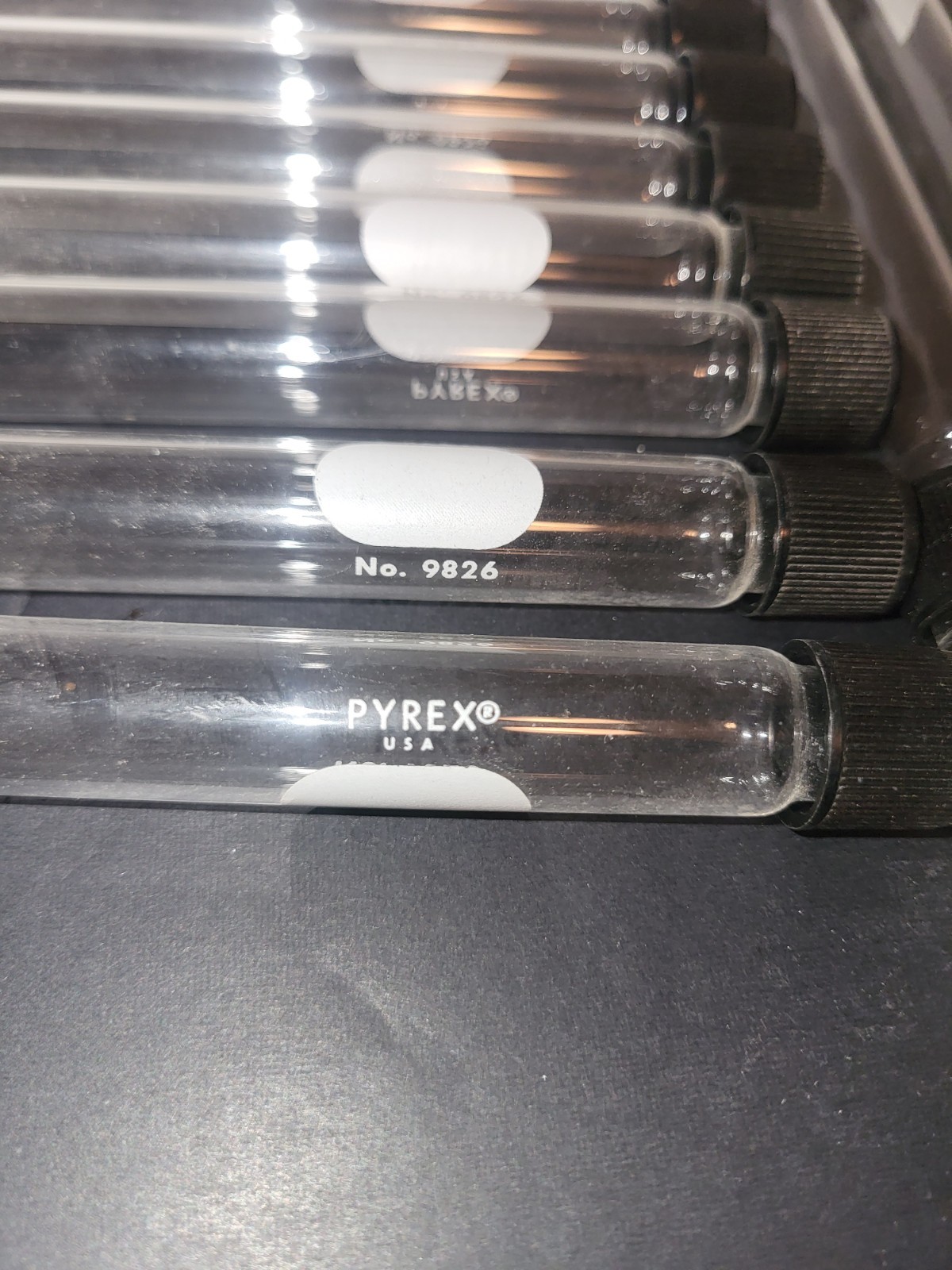 (30) CORNING PYREX 9826/Generic Glass Round Bottom Culture Tubes (bx53)