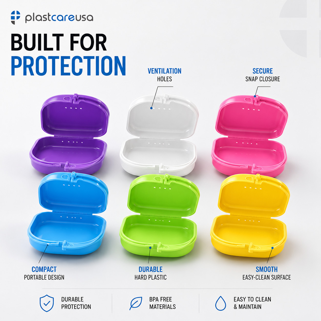 36 Sealed Assorted Dental Retainer Denture Case, Mouthguard Containers (3 Boxes)
