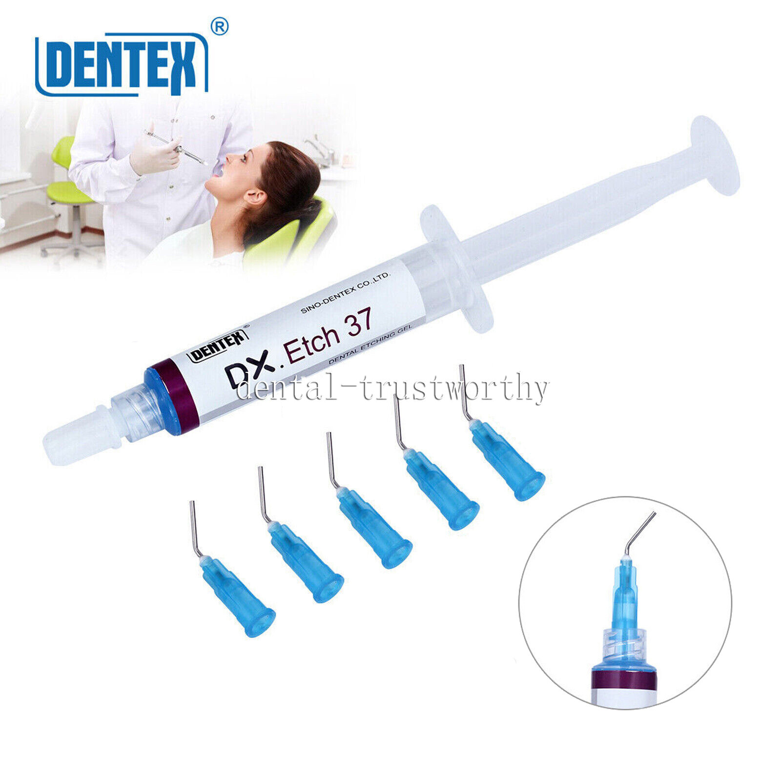5X dentex dentale dell’acido fosforico 37% Silica Blue Gel per adesivo & resina