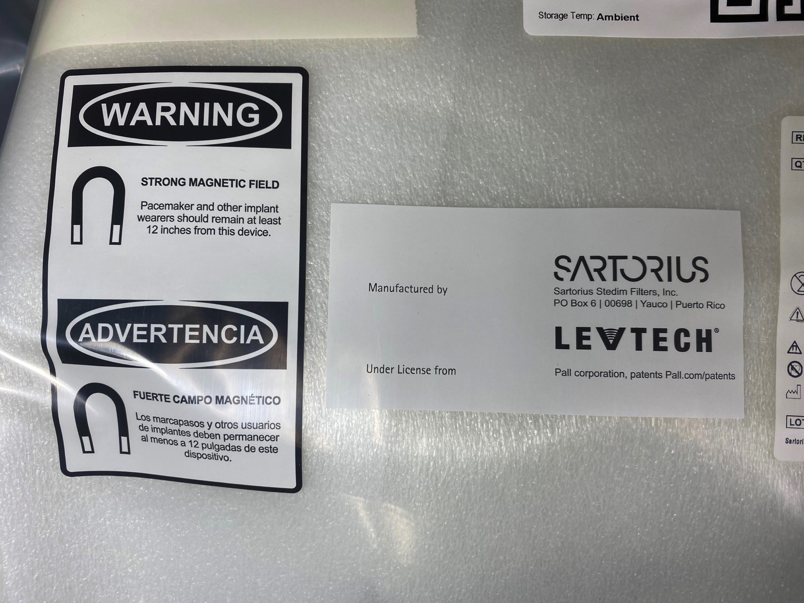 SARTORIUS 200L (TPE) For Magnetic Mixer STD Flexel Cubical Bag FMB114893 (2/Cs)