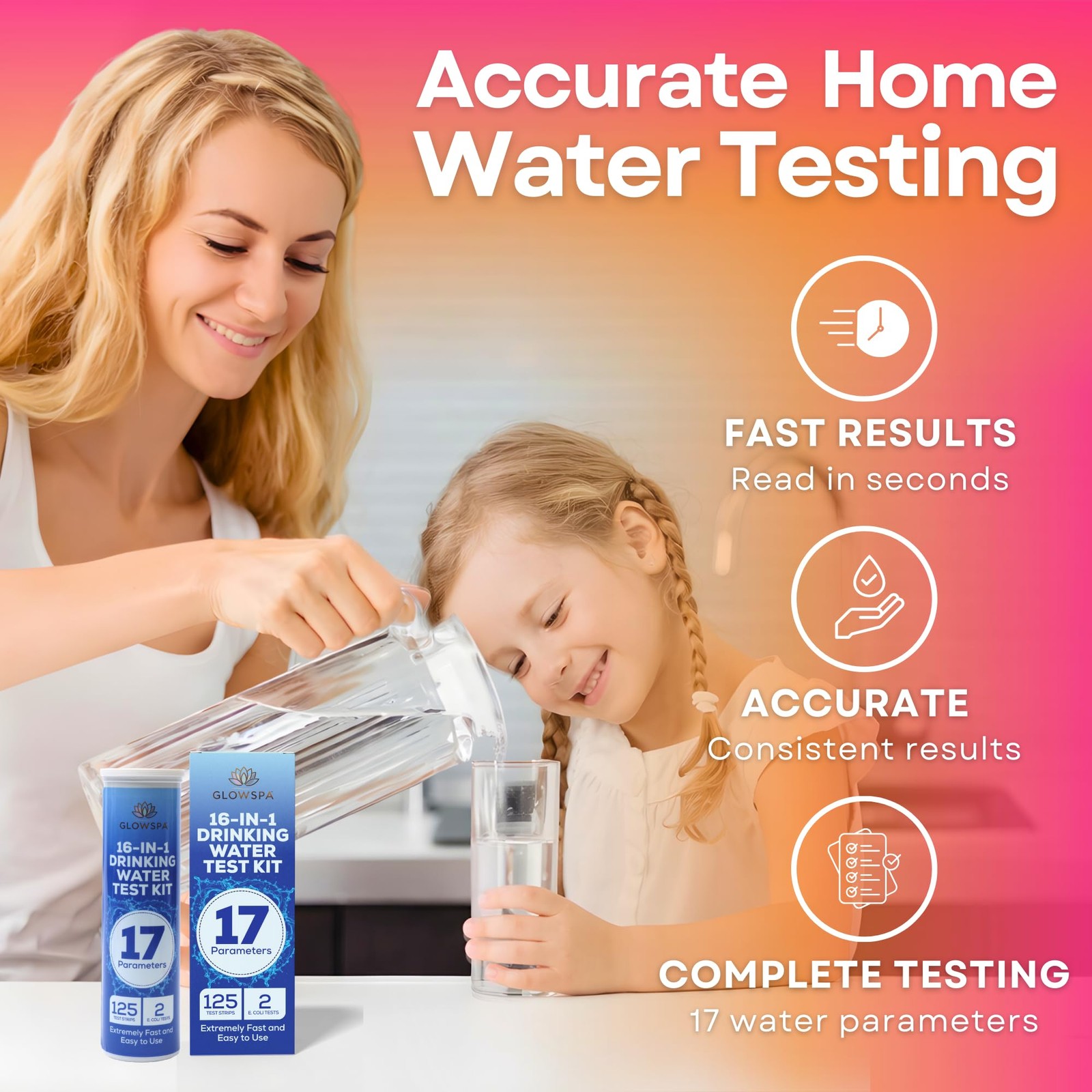 17-in-1 Drinking Water Test Kit -125 Parameters Tests Strips for Home, Tap…