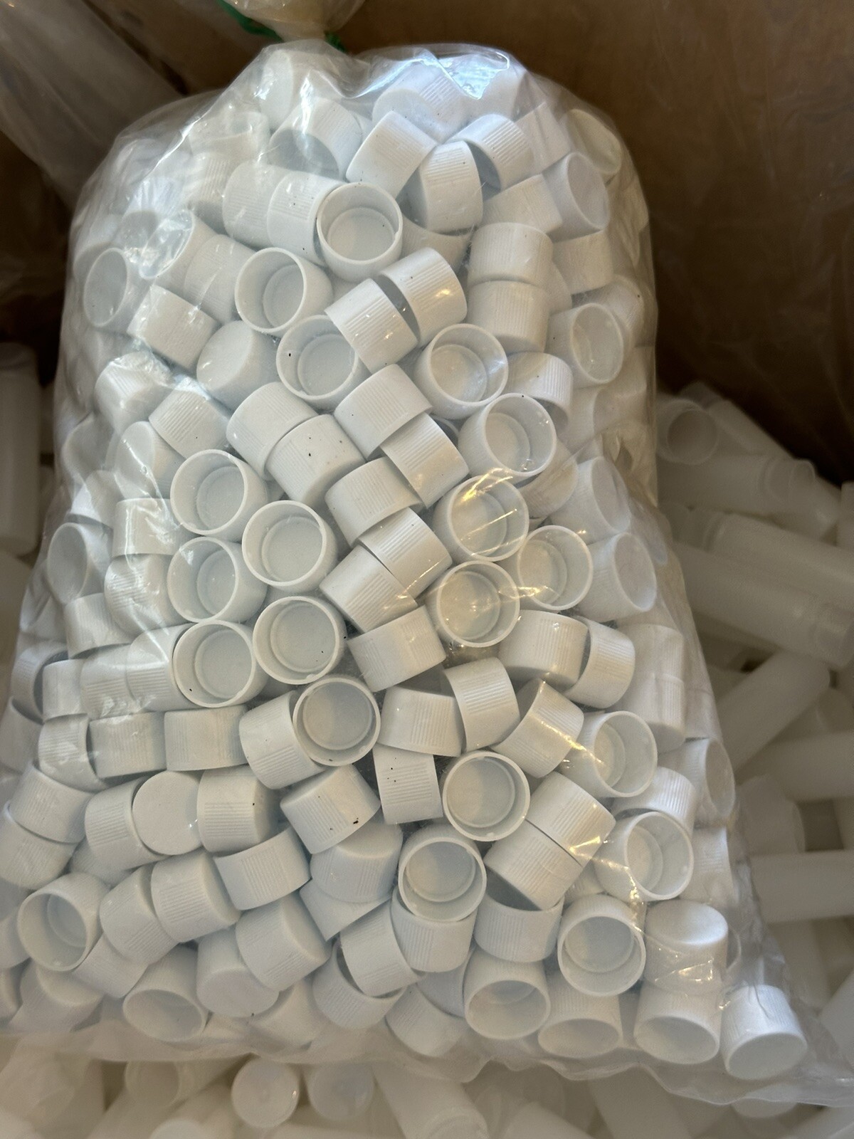 Lot of 100 6.5ML Scintillation Vial W/ White Screw Cap Plastic Disposable