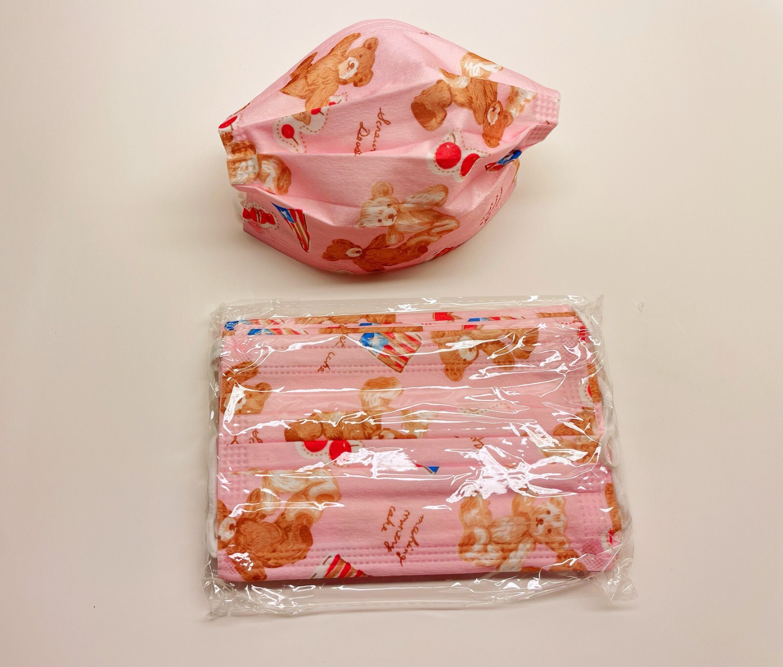 50-PCS Kids Children Animal Print 3-Ply Disposable Face Mask Earloop Mouth Cover
