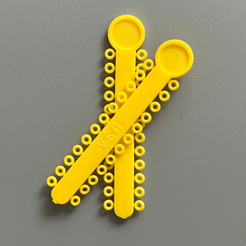 Dental Orthodontic Elastic Ligature Tie&Long/Short/Continuous Power Chain Yellow