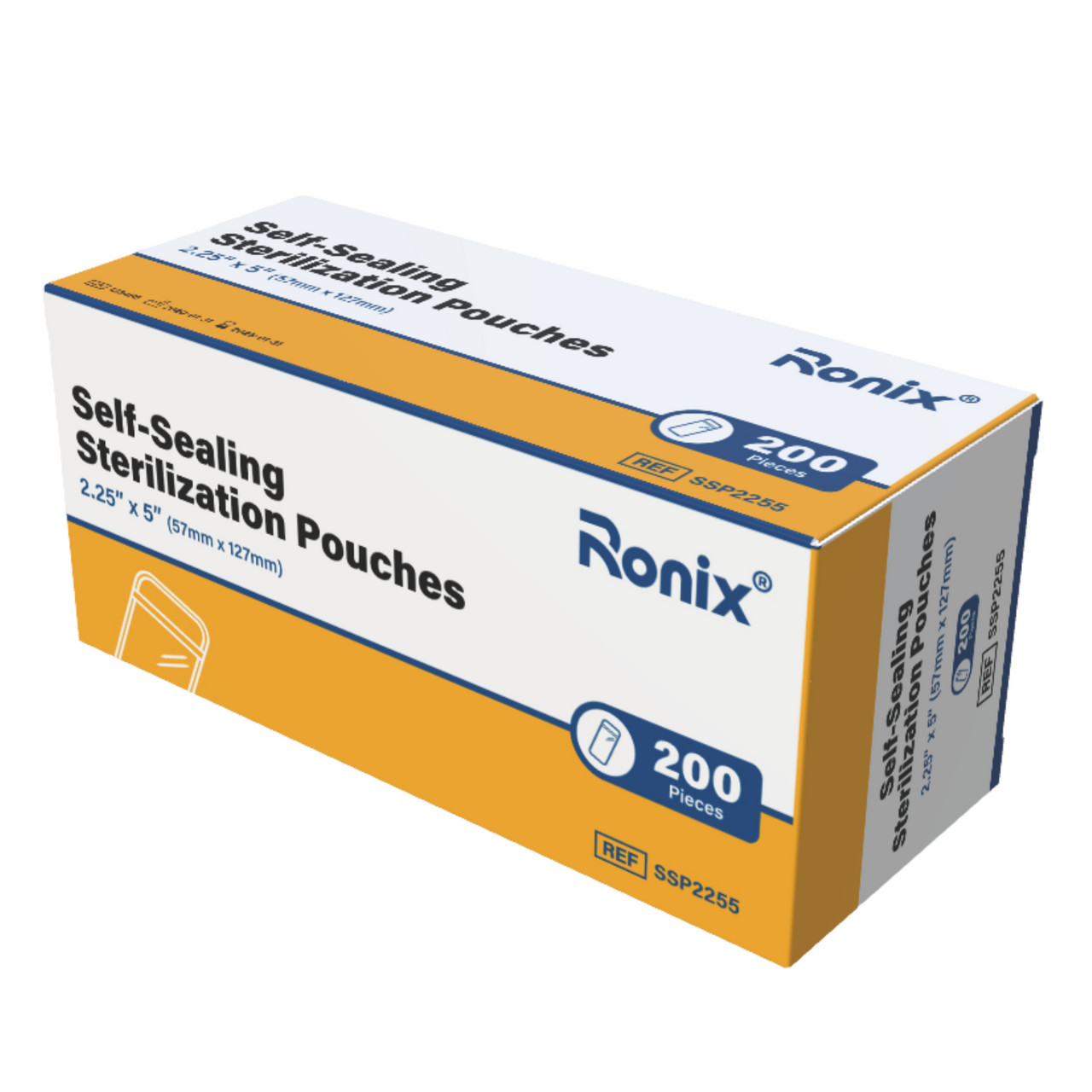 Self-Sealing Sterilization Pouches, 2.25″ x 5″, 200/Box