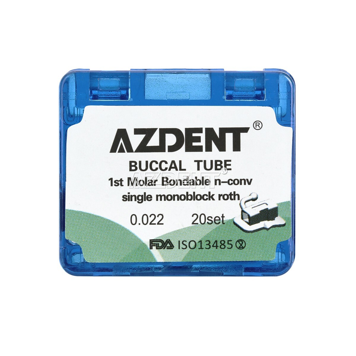 AZ Dental Orthodontic Buccal Tube Roth 022 1st Molar Bondable Monoblock Non-Conv