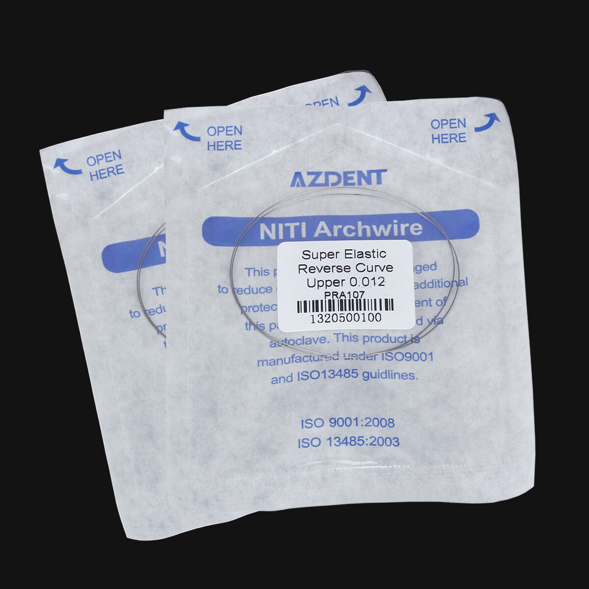 2pc/kit Dental Arcos de Ortodoncia NITI Alambre de Arco de Curva Inversa AZDENT
