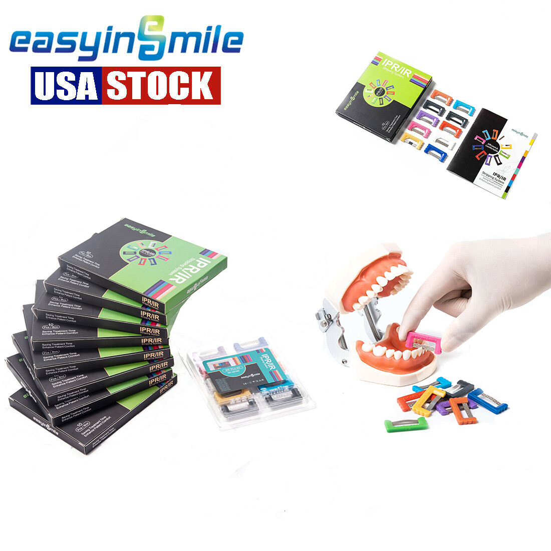 8Packs Orthodontic Stripping Dental IPR Kit Interproximal Inamel Reduce