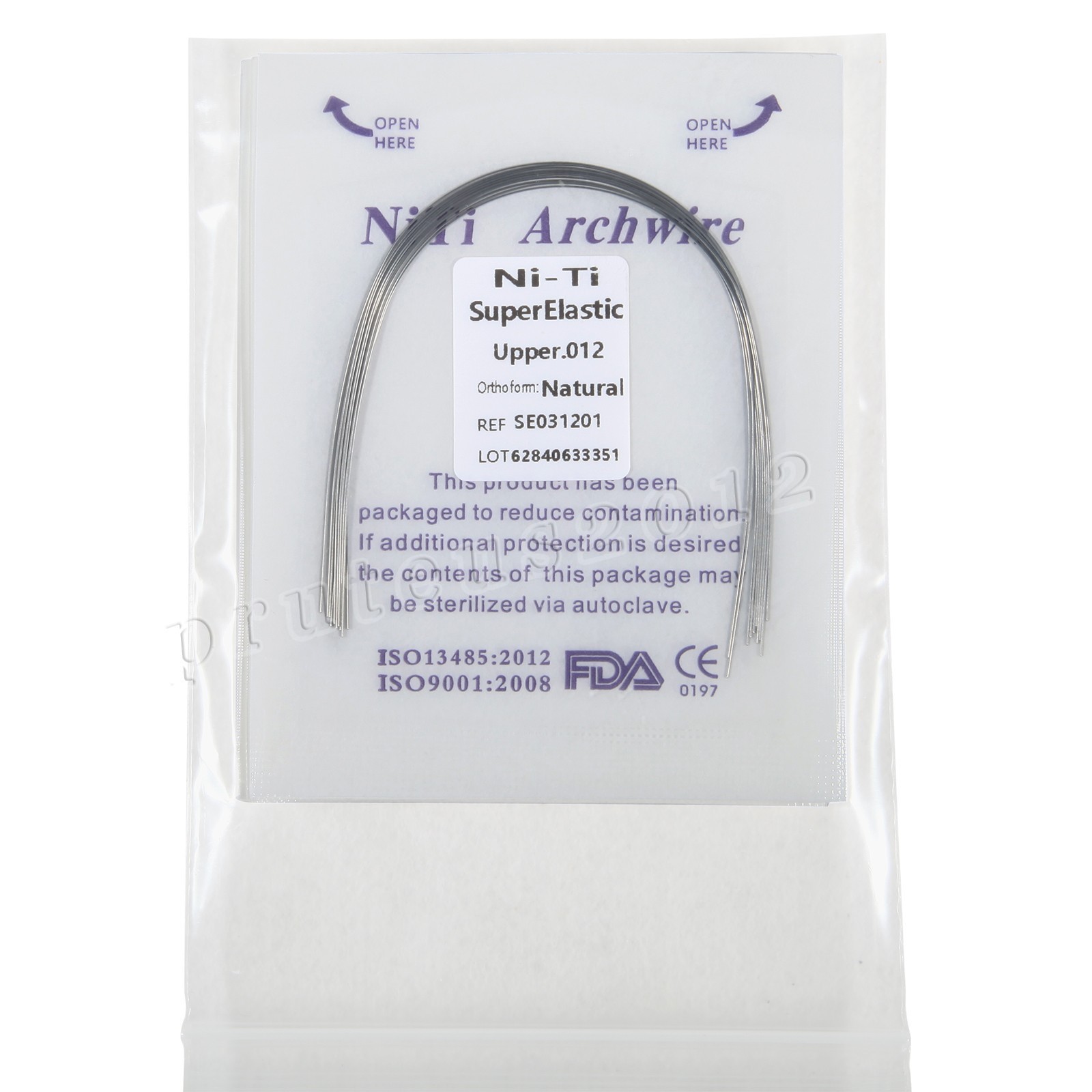 Dental Orthodontic Niti Arch Wire Super Elastic Natural Form Round
