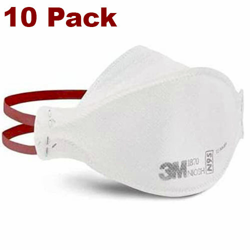 3M 1870+ N95 Particulate Respirator Surgical Mask NIOSH Approved Pack of 10 Mask