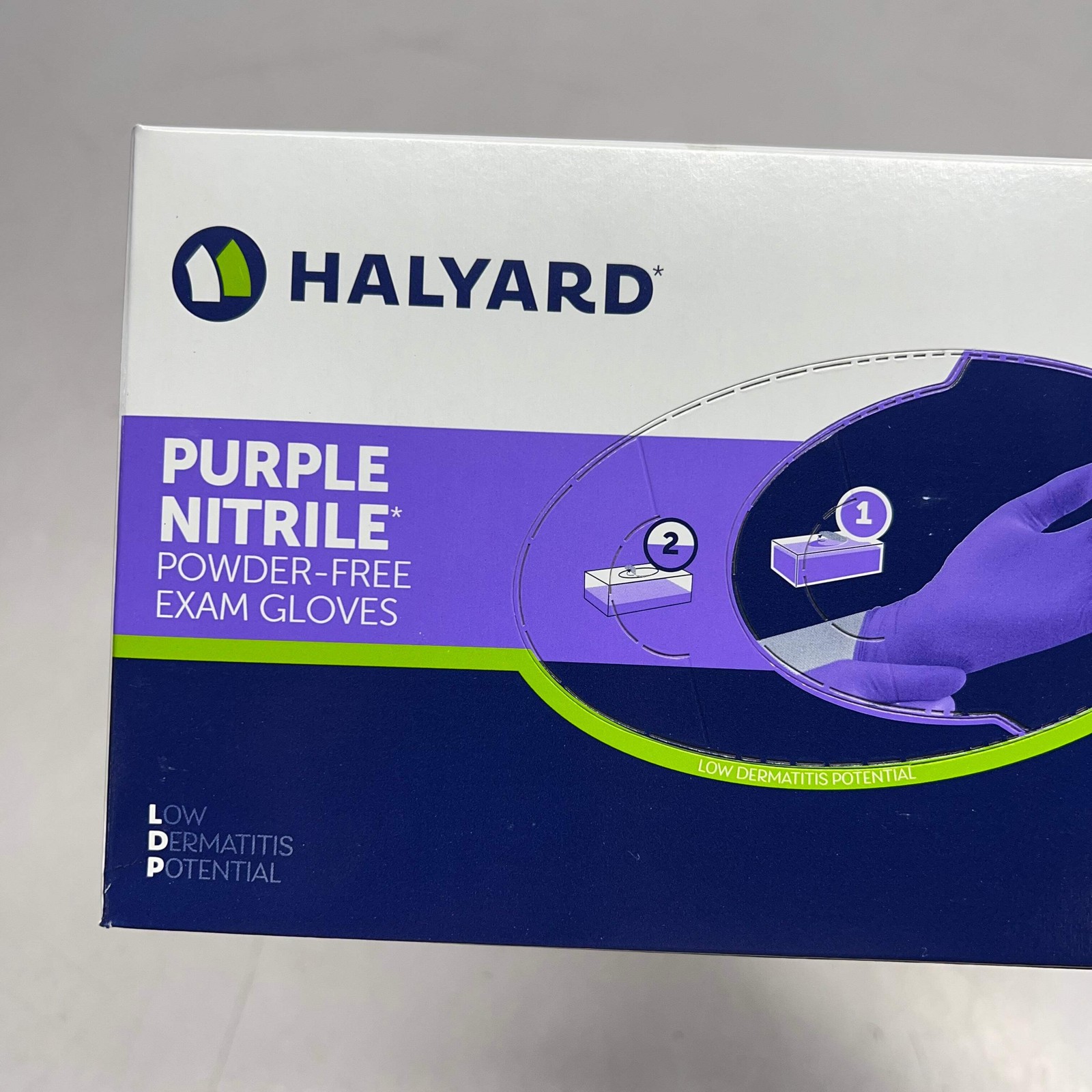 HALYARD (2 PACK, 100 EACH) Nitrile Exam Gloves Textured Fingertips Sz S 55081