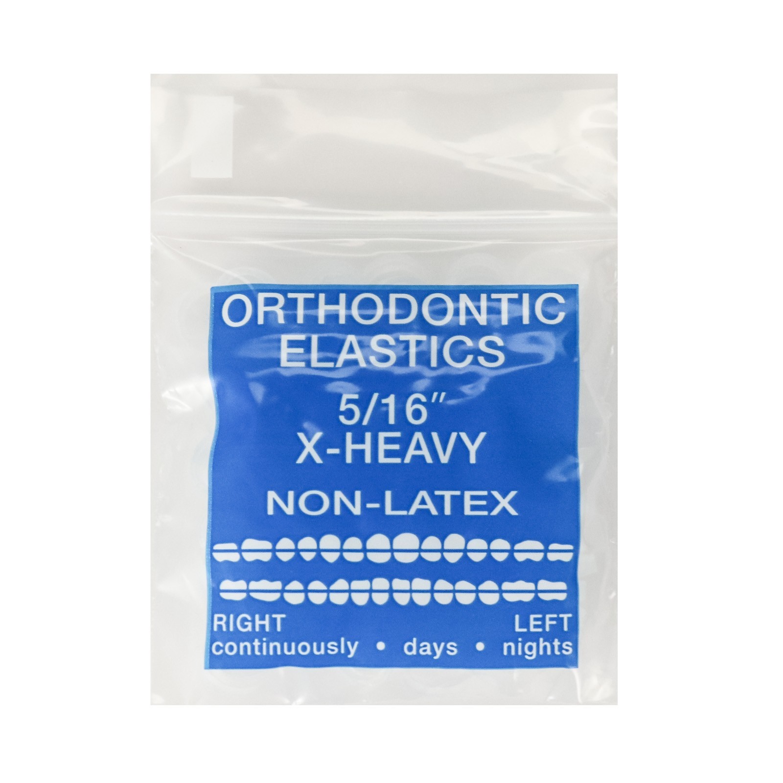 100pcs/pack JMU Dental Orthodontic Latex Free Elastic Bands Extra Heavy Clear