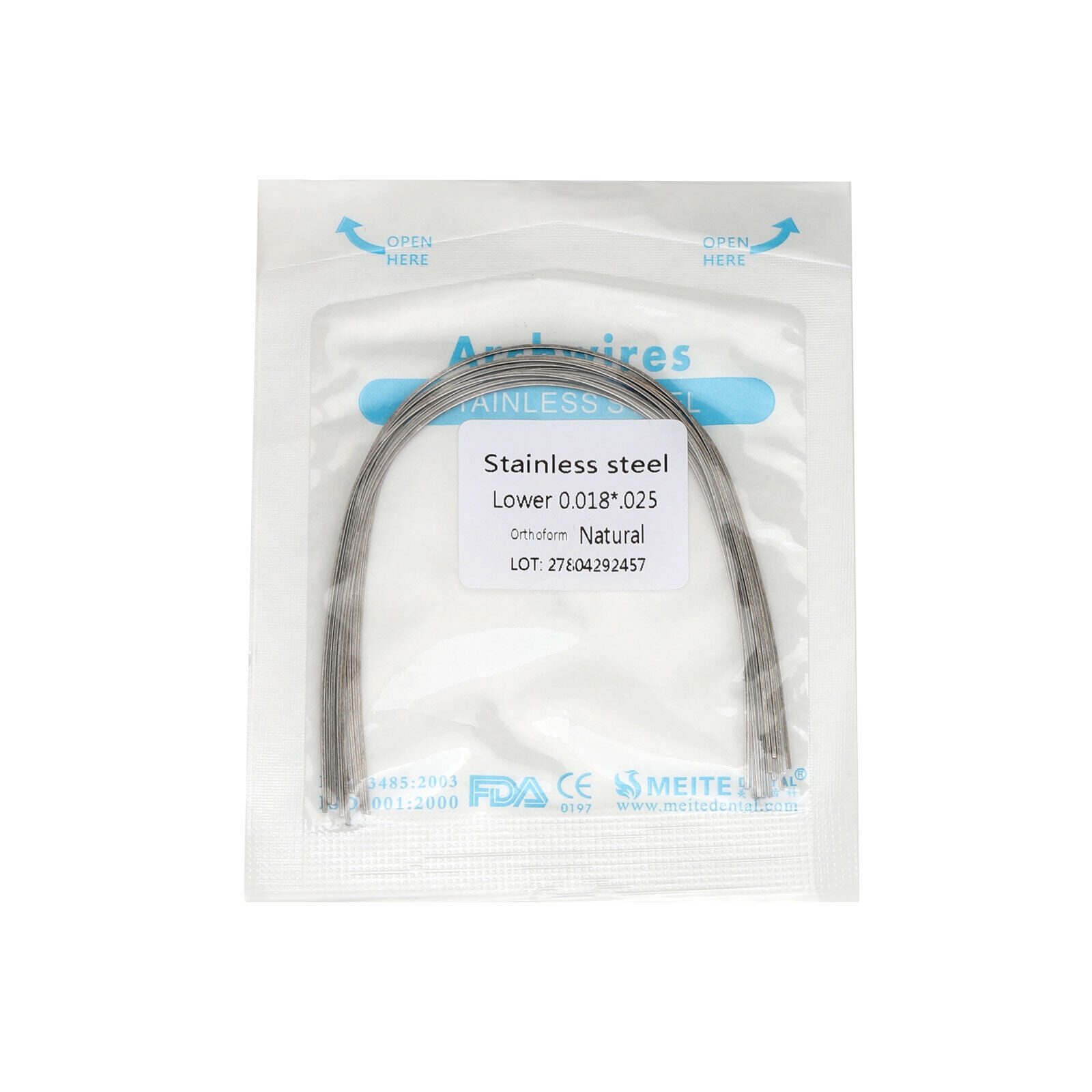 10 Pcs/pack Dental Orthodontic Stainless Steel Round/Rectangular Arch Wire Ovoid