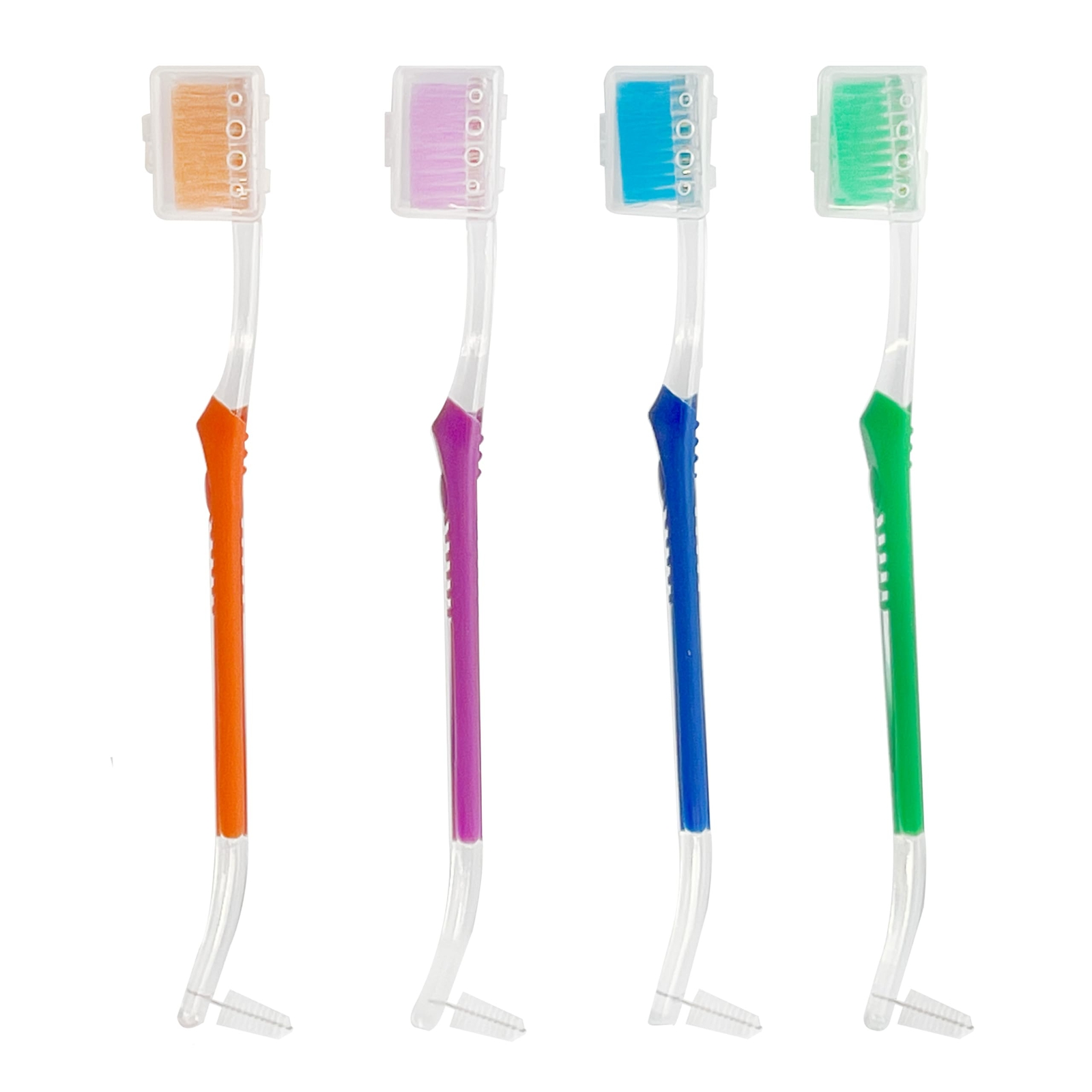 Orthodontic Toothbrushes with Double-Ended Design V-Trim Brush Multi-Colored