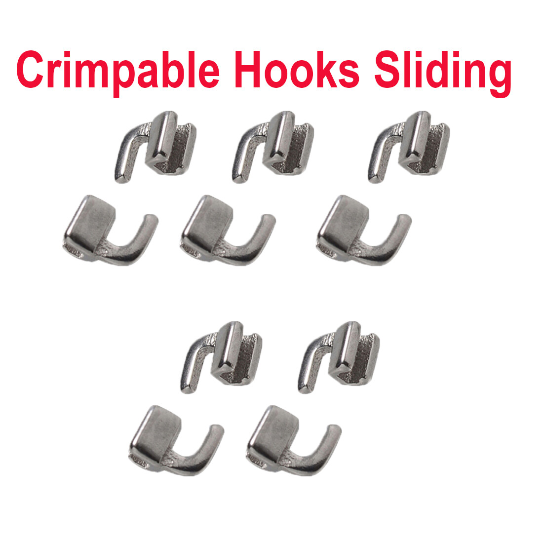 30Pc Easyinsmile Dental Orthodontic Crimpable Hook Sliding Stainless Steel Hooks
