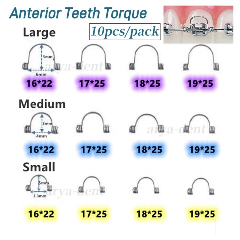 Dental Orthodontic Torquing Spring Single Anterior Teeth Torque Springs Brackets