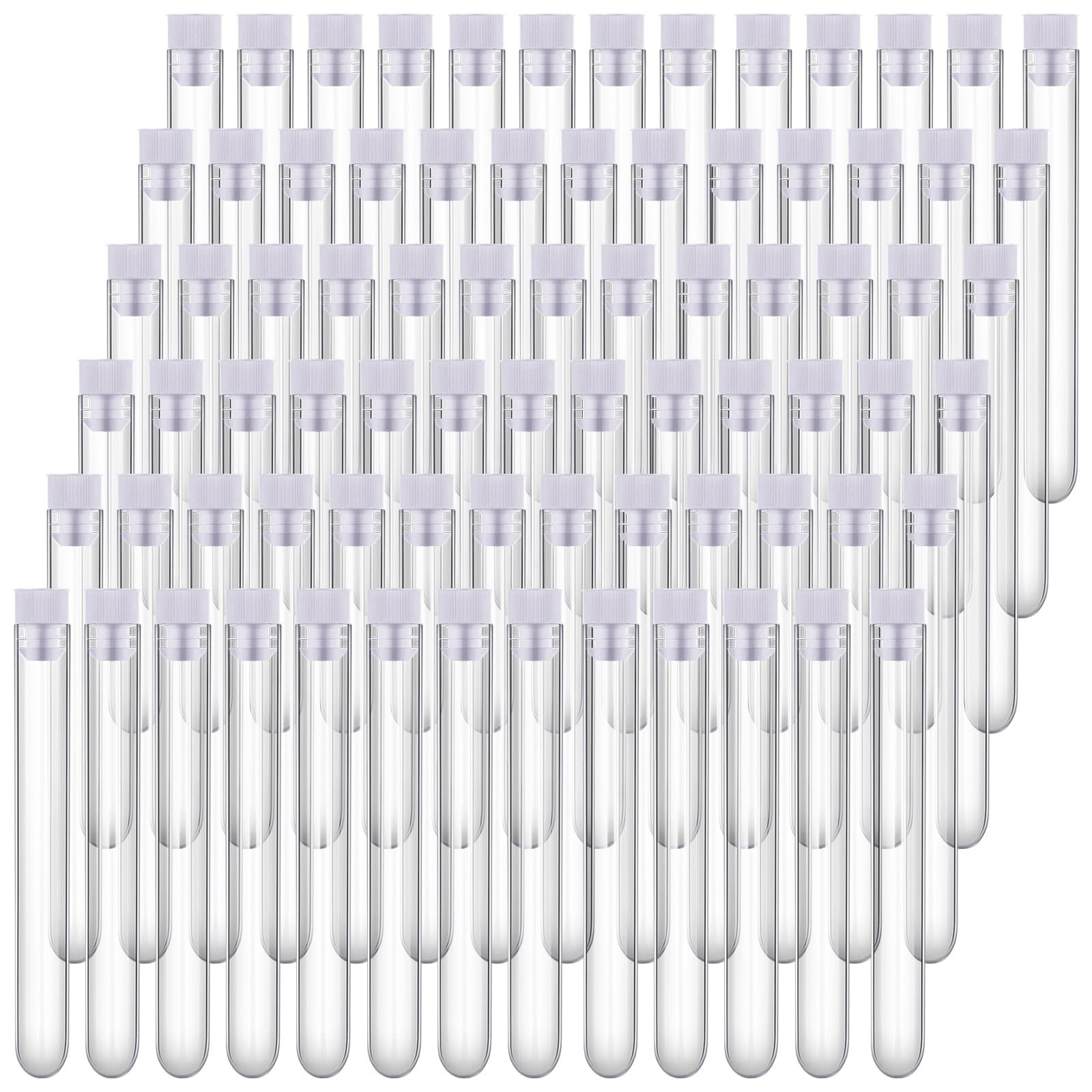 200 Pack 12 ml Plastic Test Tubes White 12x100mm Lab Supplies Science Party