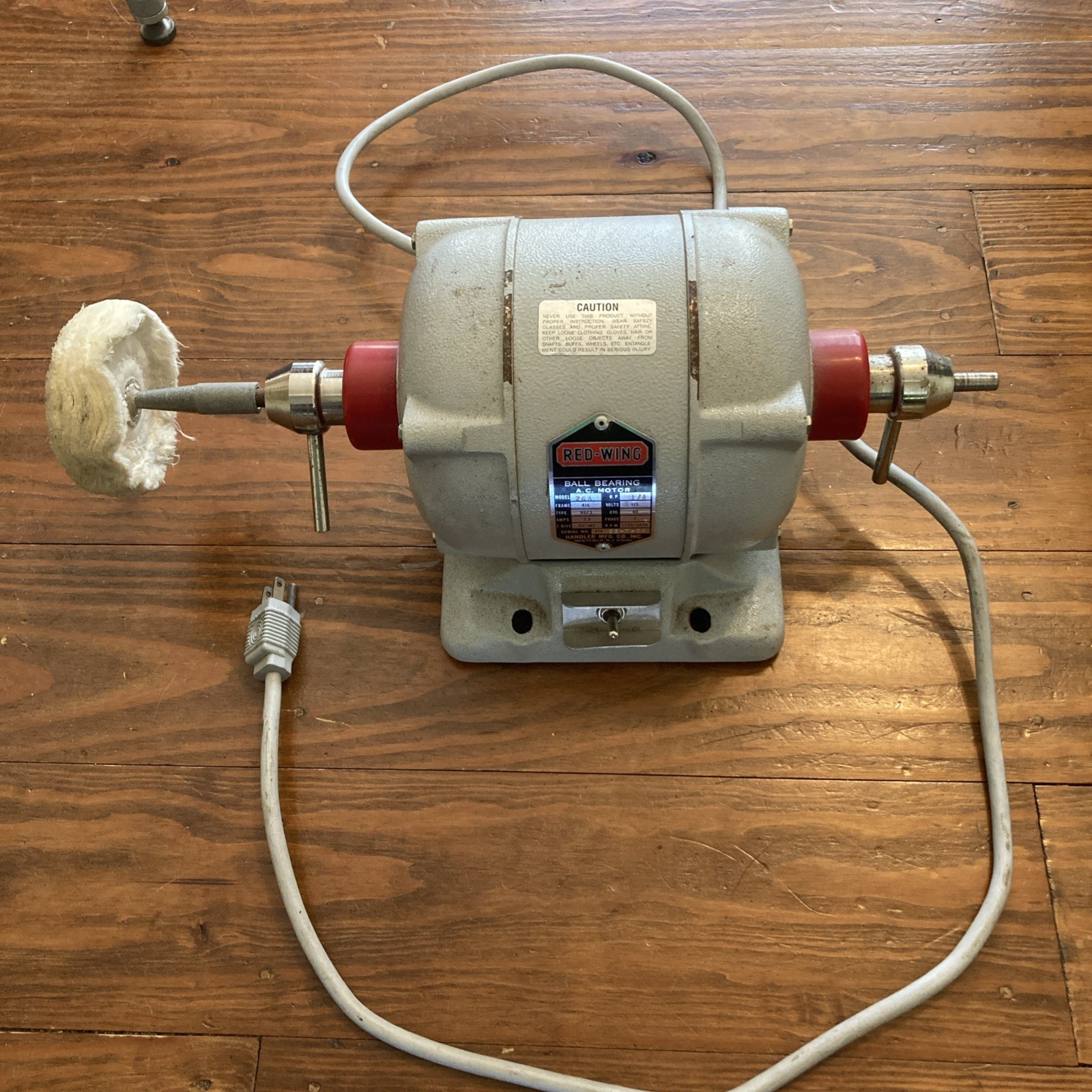 Handler Red Wing 26A Ball Bearing A.C. Motor Dental Jewelry Polishing 1/4 HP